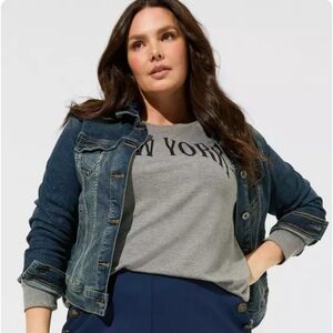NWT Torrid Denim Jean Trucker Jacket Size 3X Medium Rinse